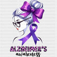 Alzheimer's Awareness Girl - Alzheimer's Awareness DTF Transfer ready2transfer Dark Color Design (See Imaging)