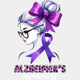 Alzheimer's Awareness Girl - Alzheimer's Awareness DTF Transfer ready2transfer Light Color Design (See Imaging)