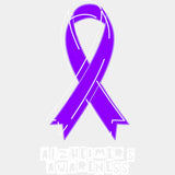 Alzheimer's Awareness Ribbon B&W - Alzheimer's Awareness DTF Transfer ready2transfer Light Color Design (See Imaging)