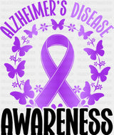 Alzheimer's Disease Awareness - Alzheimer's Disease DTF Transfer ready2transfer Dark Color Design (See Imaging)