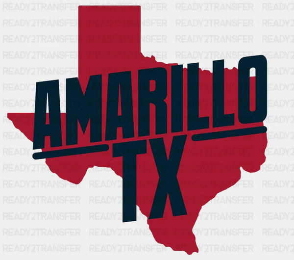 Amarillo TX - States & Cities DTF Transfer