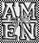 Amen Ribbon B&W - Christianity DTF Transfer Adult Unisex - S & M (10’’) / Dark Color Design (See Imaging)