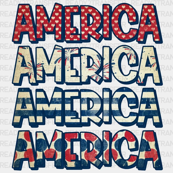 America 4th Of July DTF Heat Transfer, Independence Day Design, Fourth Of July DTF
