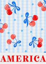 America Cherry Ribbons - 4th Of July DTF Transfer
