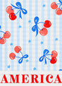 America Cherry Ribbons - 4th Of July DTF Transfer