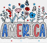 America Freedom Brave Independence Power - 4th Of July DTF Transfer Adult Unisex - S & M (10’’) / Light Color Design