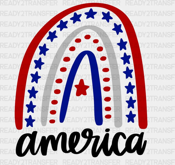 America Rainbow DTF Transfer