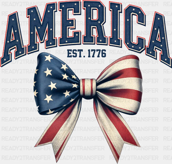 America Ribbon EST 1776 - 4th Of July DTF Transfer