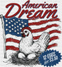 American Dream 12 Eggs For 3.50 - 4th Of July DTF Transfer Adult Unisex - S & M (10’’) / Dark Color Design (See Imaging)