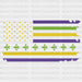 AMERICAN FLAG MARDI GRAS DTF Transfer ready2transfer White