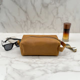 Custom Engraved Leather Dopp kit for men