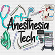 Anesthesia Tech Items - CRNA Nurse DTF Transfers ready2transfer Dark Color Design (See Imaging)