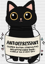 Antidepressant Cat - Mental Health DTF Transfer Adult Unisex - S & M (10’’) / Dark Color Design (See Imaging)