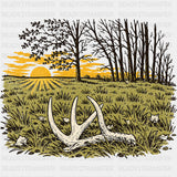 Antlers At Sunset - Hunting DTF Transfers
