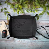 Custom Engraved Leather Tray