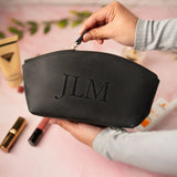 Custom Engraved Leather Makeup Bag for Women