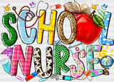 Apple School Nurse Design - Dtf Transfers
