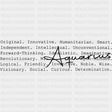 Aquarius Cursive B&W - Zodiacs & Horoscopes DTF Transfers - Adult Unisex - S & M (10’’) / Dark Color Design (See