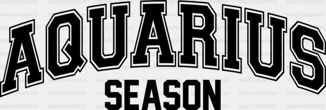 Aquarius Season Retro Design - Zodiacs And Horoscopes Dtf Transfer Adult Unisex S & M (10’’) /