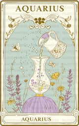 Aquarius Tarot Card - Zodiacs & Horoscopes Dtf Transfer