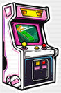 Arcade Machine - Minimal UV Sticker Permanent UV DTF Decal