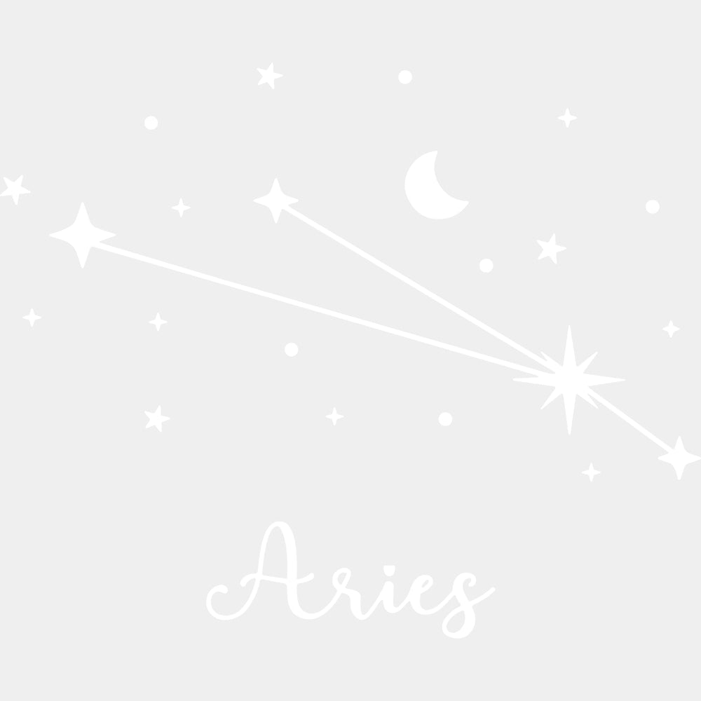 Aries Constellations - Zodiacs & Horoscopes DTF Transfers - Adult Unisex - S & M (10’’) / Light Color Design (See