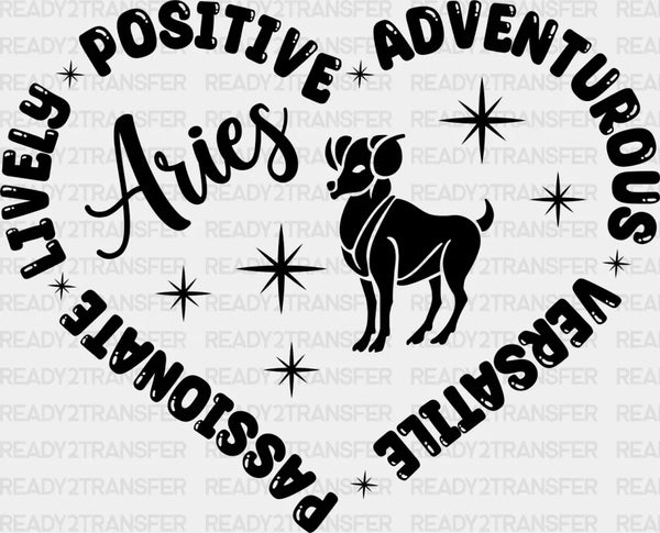 Aries Heart Design - Zodiacs & Horoscopes DTF heat transfer