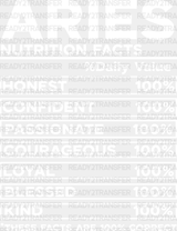 Aries Nutrition Facts - Zodiacs & Horoscopes Dtf Heat Transfer Adult Unisex S M (10’’) / Light