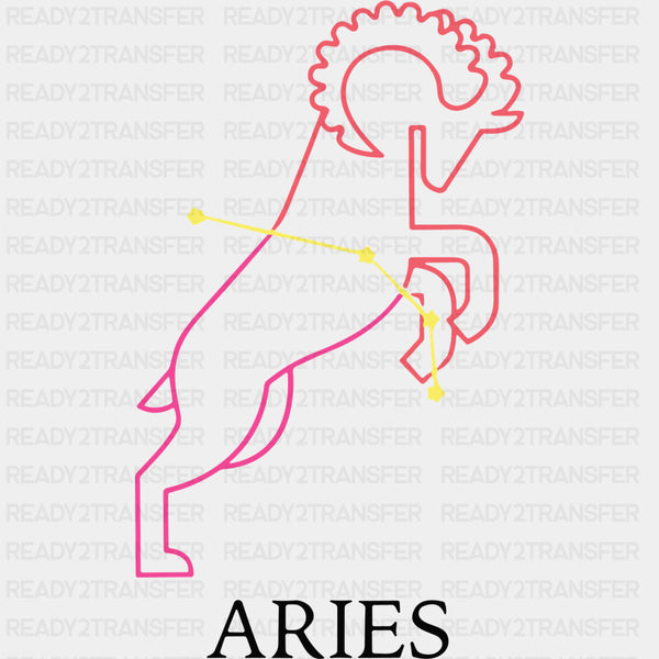 Aries Pink Constellation - Zodiacs & Horoscopes DTF Transfers