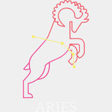 Aries Pink Constellation - Zodiacs & Horoscopes DTF Transfers - Adult Unisex - S & M (10’’) / Light Color Design (See