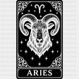 Aries Tarot Card - Zodiacs & Horoscopes DTF Transfers - Adult Unisex - S & M (10’’) / Dark Color Design (See Imaging)