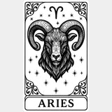 Aries Tarot Card - Zodiacs & Horoscopes DTF Transfers - Adult Unisex - S & M (10’’) / Light Color Design (See Imaging)