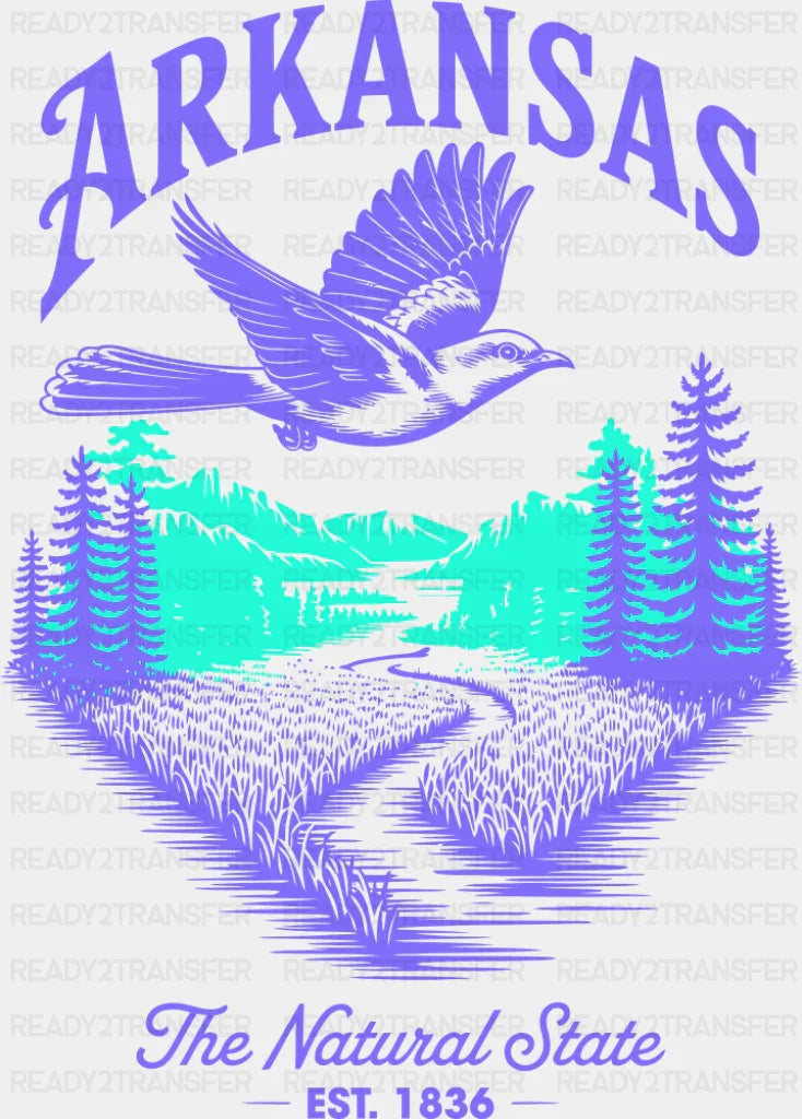 Arkansas The Natural State - States & Cities DTF Transfer ready2transfer