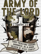 Army Of The Lord - Dtf Transfer Adult Unisex S & M (10’’) / Dark Color Design (See Imaging)