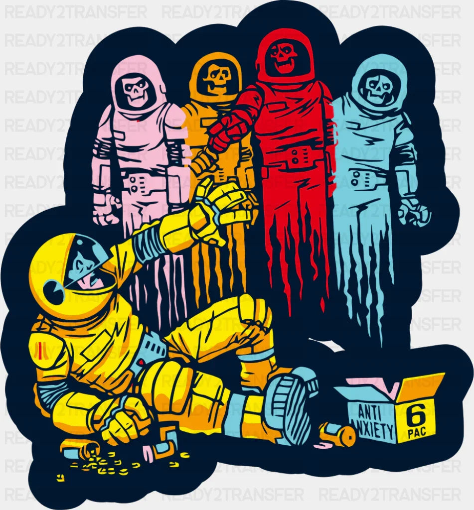 Astronauts Anti Anxiety Pills - Minimal UV Sticker Permanent UV DTF Decal