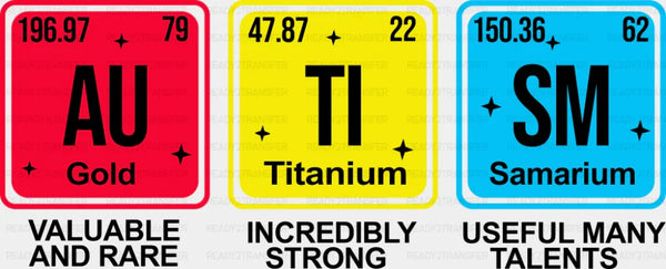 Au Ti Sm Elements - Autism Awareness DTF Transfer