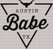 AUSTIN Babe TX DTF Transfer ready2transfer Black
