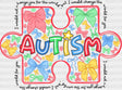 Autism Jigsaw Colorful Design - Awareness Dtf Transfer Adult Unisex S & M (10’’) / Dark Color