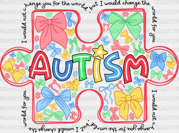 Autism Jigsaw Colorful Design - Autism Awareness DTF Transfer