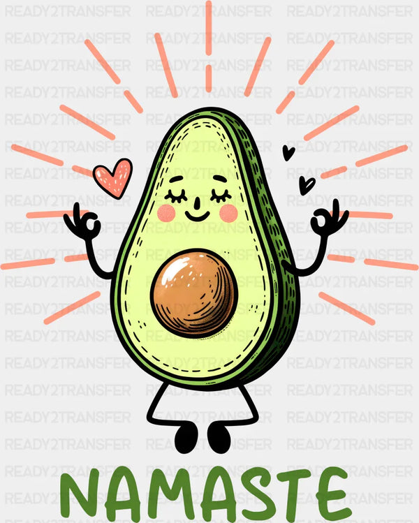 Avocado Namaste - Yoga DTF Heat Transfer