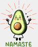 Avocado Namaste - Yoga DTF Heat Transfer ready2transfer White