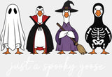 B&W Just A Spooky Goose - Halloween DTF Transfer ready2transfer Light Color Design (See Imaging)