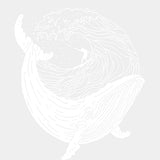 B&W Whale - Surfing DTF Transfers ready2transfer Light Color Design (See Imaging)