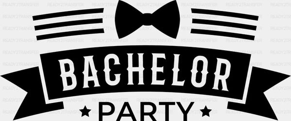 Bachelor Party Bowtie B&W - Bachelor DTF Transfer