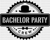 Bachelor Party Crew Hat B&W Design - Dtf Transfer Adult Unisex S & M (10’’) / Dark Color (See