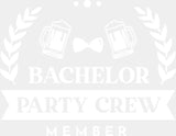 Bachelor Party Crew Member B&W Design - Dtf Transfer Adult Unisex S & M (10’’) / Light Color