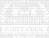 Bachelor Party Crew Member - Iron On Dtf Transfer Adult Unisex S & M (10’’) / Light Color