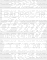 Bachelor Party Drinking Team Leaf Design - Iron On Dtf Transfer Adult Unisex S & M (10’’) /