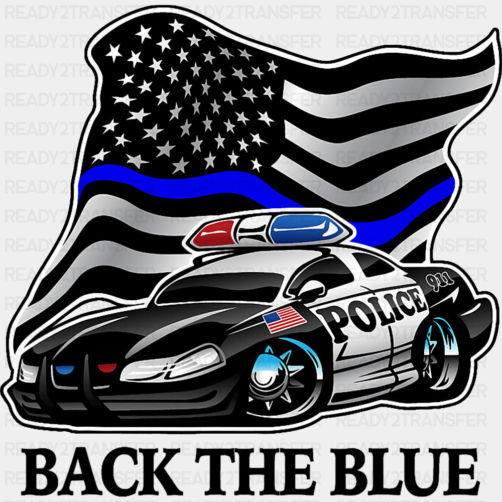 Back The Blue - Police DTF Transfers ready2transfer Dark Color Design (See Imaging)