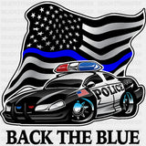 Back The Blue - Police DTF Transfers ready2transfer Dark Color Design (See Imaging)